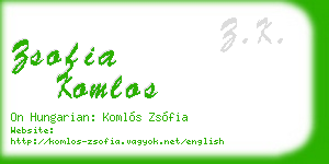 zsofia komlos business card